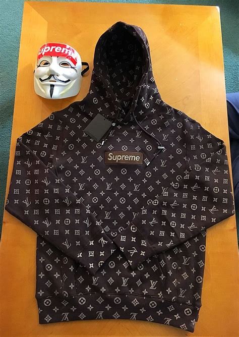 supreme louis vuitton hoodie black|supreme Louis Vuitton hoodie where to buy.